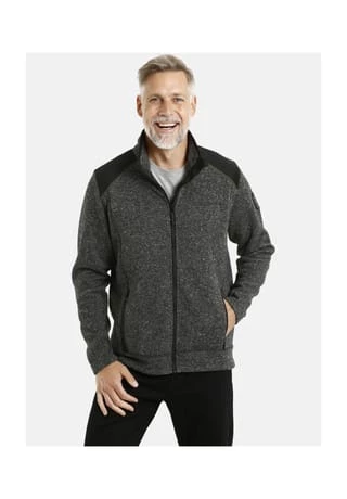 JAN VANDERSTORM Strickfleecejacke YUL Grau – Bild 2