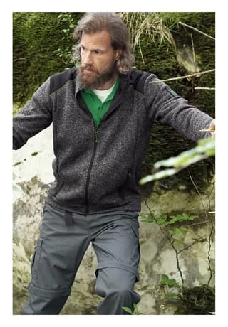 JAN VANDERSTORM Strickfleecejacke YUL Grau – Bild 6