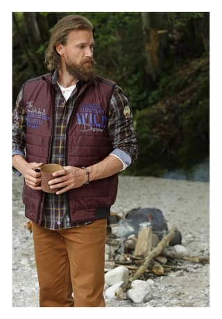 JAN VANDERSTORM Outdoorweste MAIKEN Dunkelrot – Bild 7