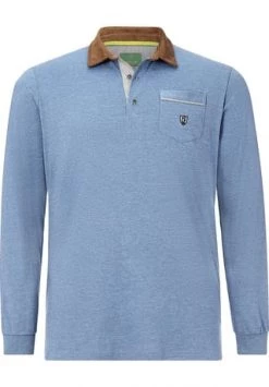Charles Colby Langarm-Poloshirt EARL TERRY Blau