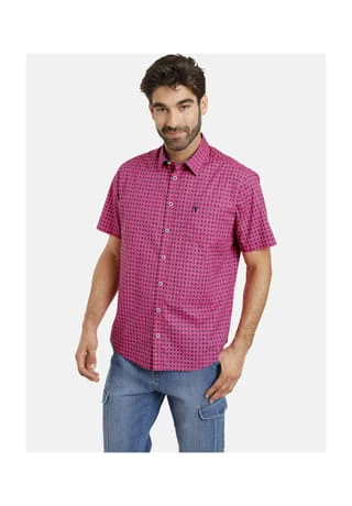 JAN VANDERSTORM Kurzarmhemd KELDAN Rot – Bild 2