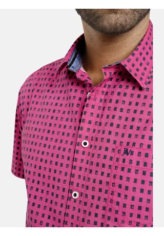 JAN VANDERSTORM Kurzarmhemd KELDAN Rot – Bild 5