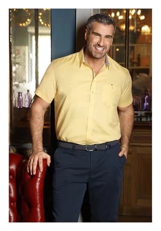 Charles Colby Kurzarmhemd YVEN Gelb – Bild 7