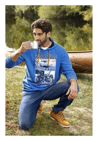 JAN VANDERSTORM Sweatshirt MELF Hellblau – Bild 4