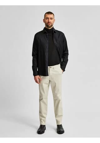 SELECTED Chino, Straight Fit, Stretch, Für Herren Natur – Bild 2