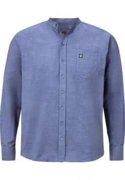 JAN VANDERSTORM Stehkragenhemd KALLU Blau