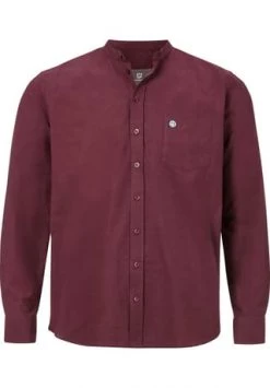 JAN VANDERSTORM Stehkragenhemd KALLU Dunkelrot