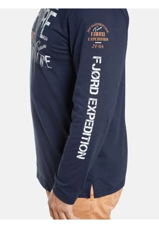 JAN VANDERSTORM Langarmshirt ELION Dunkelblau – Bild 5