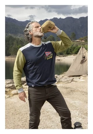 JAN VANDERSTORM Sweatshirt LASSE Dunkelblau – Bild 5