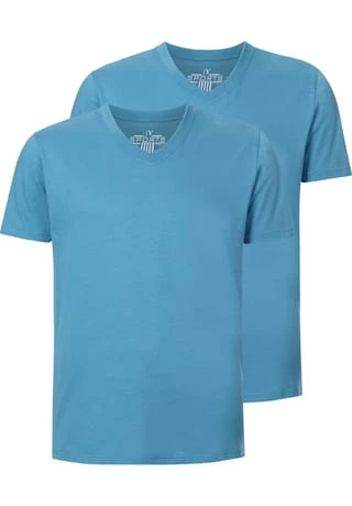 JAN VANDERSTORM Doppelpack T-Shirt OSMO Blau