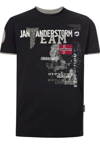 JAN VANDERSTORM T-Shirt SÖLVE Schwarz