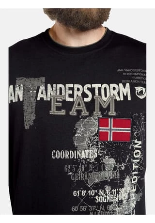 JAN VANDERSTORM T-Shirt SÖLVE Schwarz – Bild 5