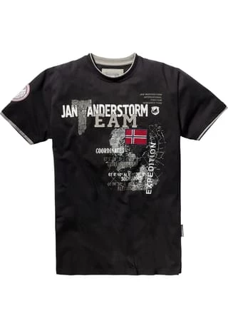 JAN VANDERSTORM T-Shirt SÖLVE Schwarz – Bild 6