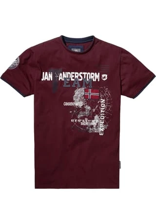 JAN VANDERSTORM T-Shirt SÖLVE Dunkelrot – Bild 2