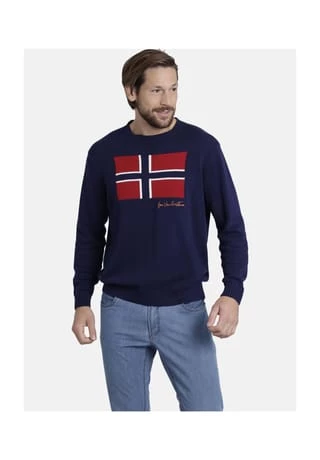 JAN VANDERSTORM Pullover BENTEIN Dunkelblau – Bild 2