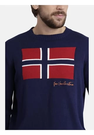 JAN VANDERSTORM Pullover BENTEIN Dunkelblau – Bild 4