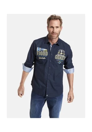 JAN VANDERSTORM Hemd ALFGARD Dunkelblau – Bild 2