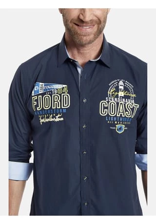 JAN VANDERSTORM Hemd ALFGARD Dunkelblau – Bild 4