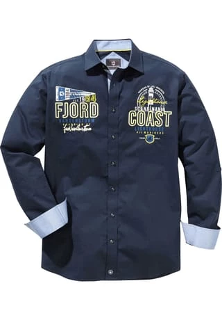 JAN VANDERSTORM Hemd ALFGARD Dunkelblau – Bild 8