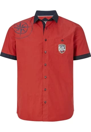 JAN VANDERSTORM Kurzarmhemd FAROLD Rot