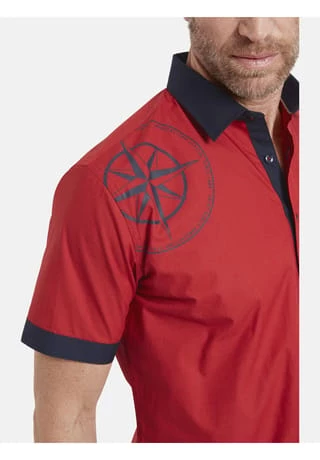 JAN VANDERSTORM Kurzarmhemd FAROLD Rot – Bild 5