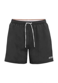 BOSS Badeshorts, Gesäßtasche, Tunnelzug, Für Herren 001 SCHWARZ