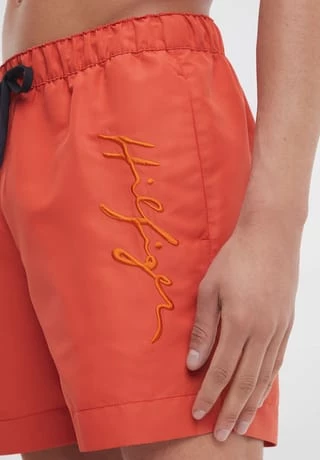 TOMMY HILFIGER Badeshort, Mittellang, Signatur-Logo, Für Herren RUSTIC CLAY – Bild 4