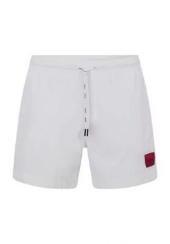 HUGO Badeshorts, Logo-Patch, Für Herren 100 WEISS