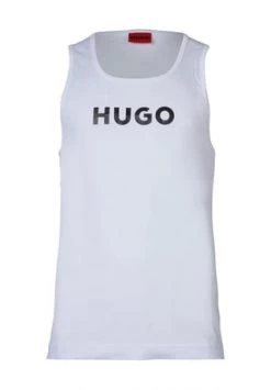 HUGO Shirt, ärmellos, U-Ausschnitt, Für Herren 100 WHITE