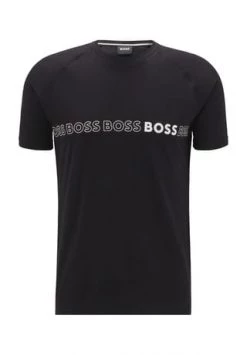 BOSS T-Shirt, Raglanärmel, Logo-Print, Für Herren SCHWARZ