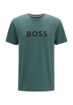 BOSS T-Shirt, Rundhals-Ausschnitt, Logo-Print, Für Herren 369 OLIV