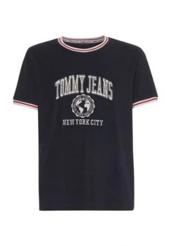 TOMMY HILFIGER T-Shirt, Rundhals, Logo-Stickerei, Für Herren DESERT SKY