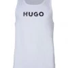 HUGO Shirt "Bay Boy", ärmellos, Logo, Für Herren 100 WEISS