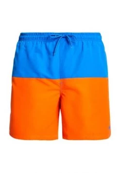 MANGUUN Badeshorts, Blockfarben, Eingrifftaschen, Für Herren VICTORIA BLUE/ FLAM