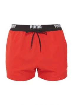 PUMA® Badeshorts, Gummibund, Schnelltrocknend, Für Herren RED