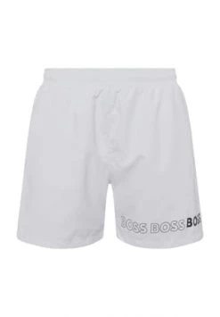 BOSS Schwimmshort, Logo-Print, Für Herren 120 WEIß