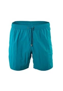EMPORIO ARMANI Herren Badehose - Badeshort, Mesheinsatz, Logo, Einfarbig Blau