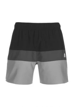 Adidas Badeshorts "Colorblock", Gestreift, Schnelltrocknend, Für Herren BLACK/ GREY
