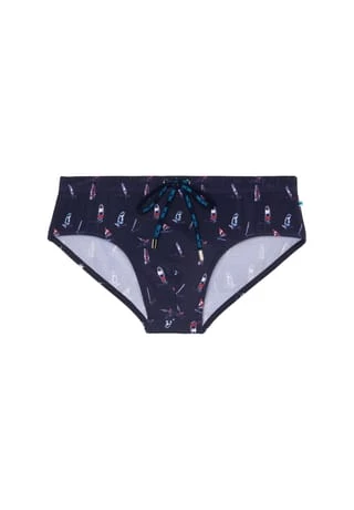 HOM Badehose Windsurf Mini Navy Print