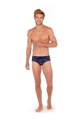 HOM Badehose Windsurf Mini Navy Print – Bild 2