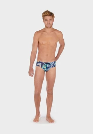 HOM Badehose "Paradiso", Tunnelzug, Für Herren NAVY PRINT – Bild 2