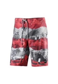 O'NEILL Boardshorts Stack 2 Kordelzug,Taschen,verstellbarer Bund HyperDry Herren Grau-rot