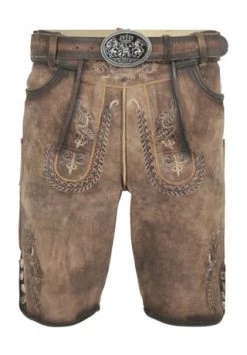 Alpenfeeling Trachten Lederhose, Slim-Fit, Für Herren SMOKE