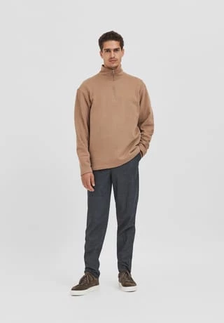 SELECTED Freizeithose, Tapered-Fit, Bundfalte, Für Herren 180591001 DARK GR – Bild 4