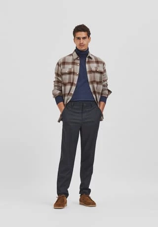 SELECTED Freizeithose, Tapered-Fit, Bundfalte, Für Herren 187760004 DARK SA – Bild 4