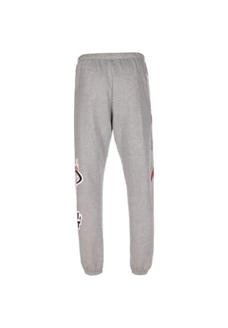 Mitchell & Ness NBA Miami Heat Team Origin Fleece Jogginghose Herren Grau/ Rot – Bild 2