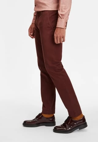 ALBERTO Chino, Reißverschluss, Baumwolle, Für Herren Cognac – Bild 3