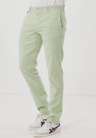 ALBERTO Chino "Rob-J", Straight, Für Herren 605 LIGHT GREEN – Bild 3
