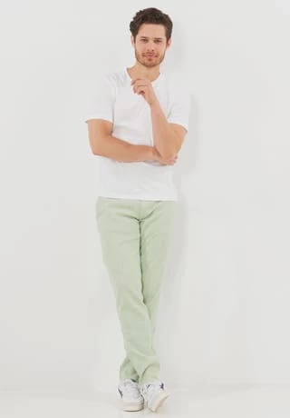 ALBERTO Chino "Rob-J", Straight, Für Herren 605 LIGHT GREEN – Bild 6