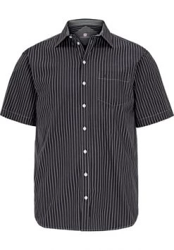 JAN VANDERSTORM Streifenhemd PERTTU Schwarz